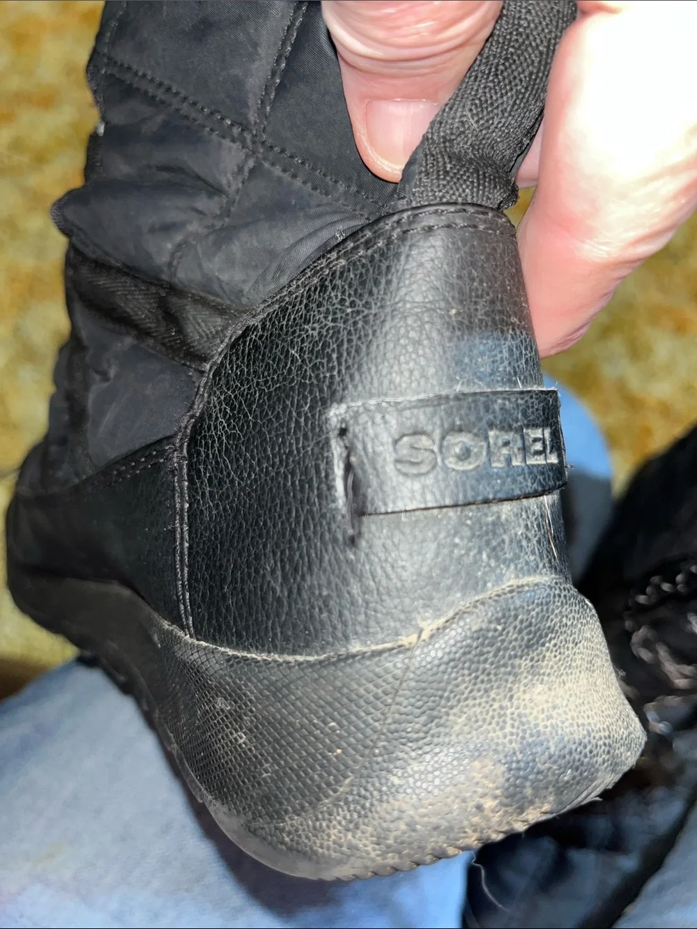 Sorel Black Winter Lace-Up Fur-Trim Snow Boots